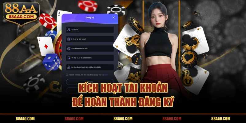 Kích hoạt tài khoản để hoàn thành đăng ký
